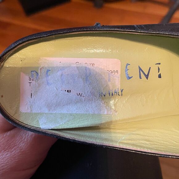 PETER KENT | black silver leather kitten heel mules 38 - Picture 12 of 13